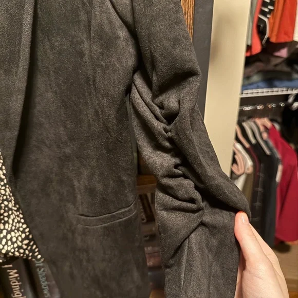 NWT SKIES ARE BLUE Faux Suede Blazer - Picture 13 of 14